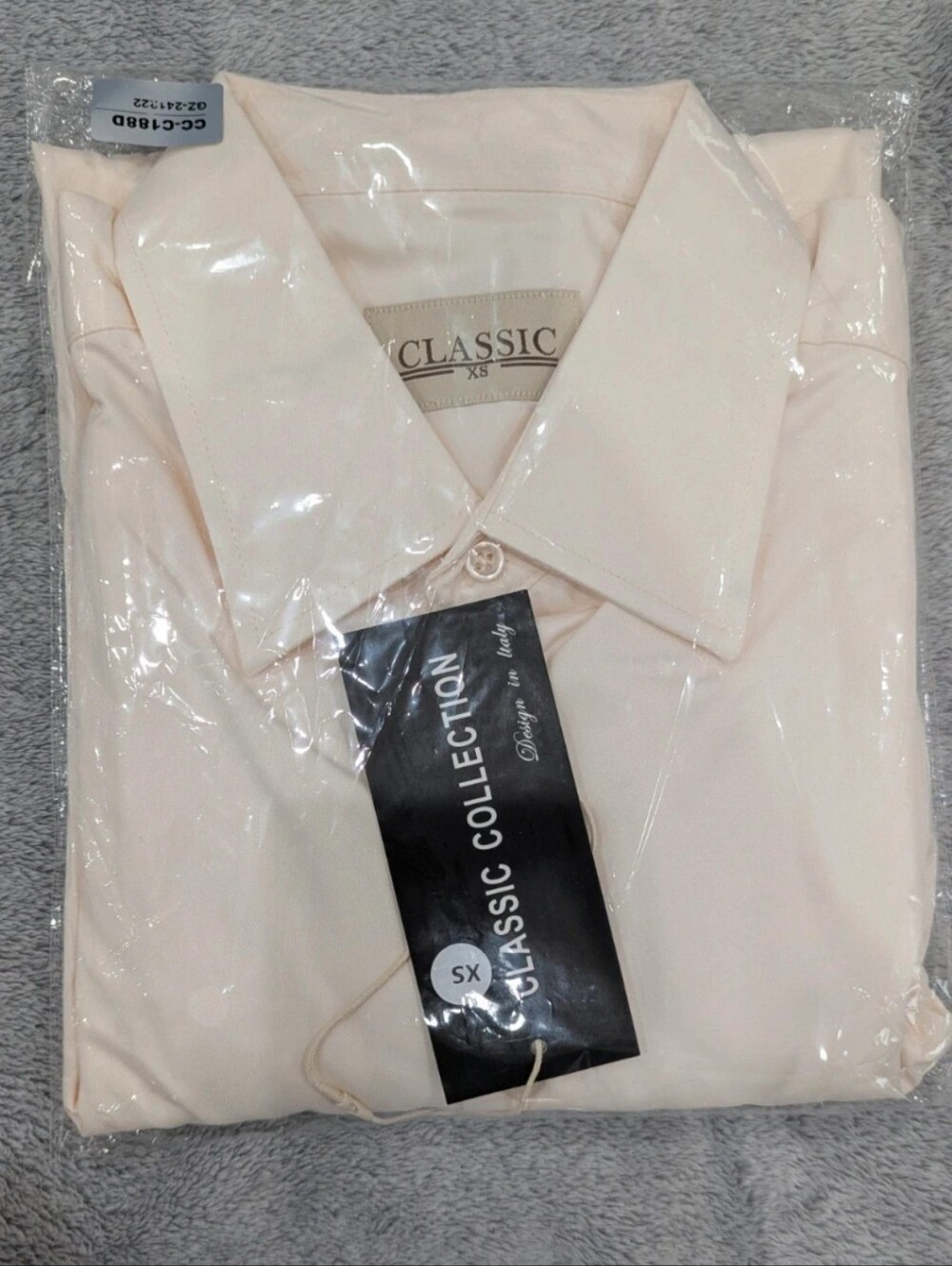 CLASSIC COLLECTION Men's Dress Shirt in Pale Cream